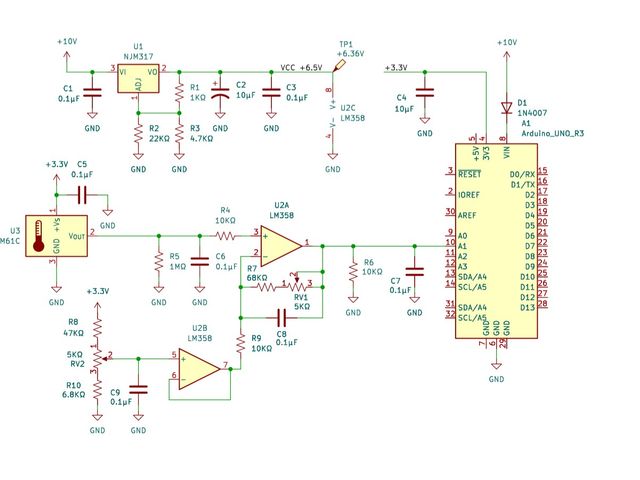 LM61C用 直流増幅器回路図