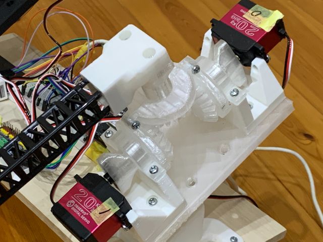 差動ギアを使ったアーム駆動部