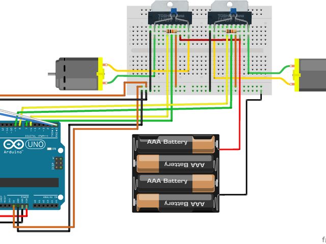 ラジコンカーの配線図