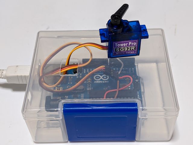 サーボモーターを接続した状態
