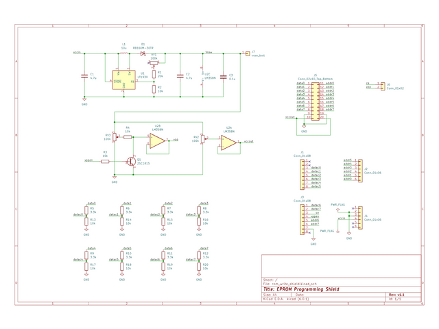 EPROM Programming Shield 回路図
