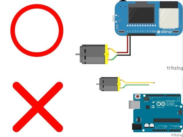 obnizならモーターも制御可能