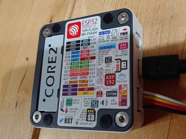 M5Stack Core2へのUSBとGroveの接続