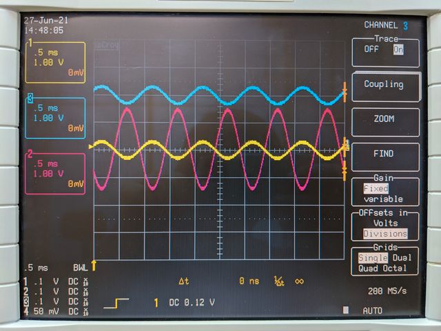 入力波形と出力波形