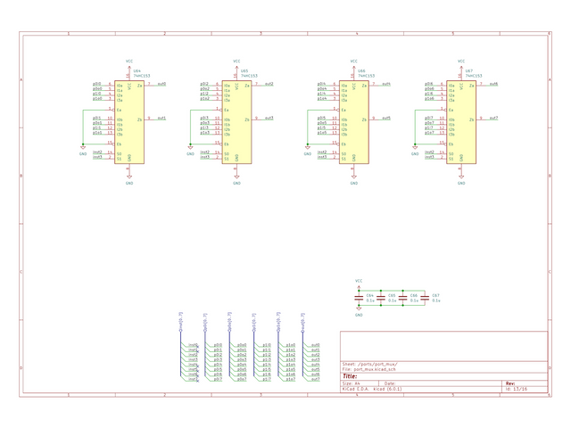 CalicoCPU 回路図 選択 (入出力ポート)