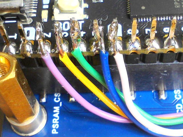 PicoMain(Pimoroni Pico Plus2)側の配線