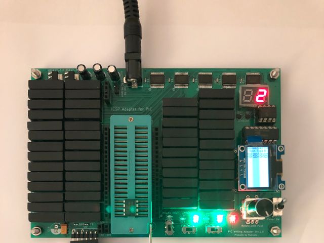 PIC ICSP automatic writing adapter for PICKIT