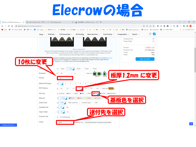 Elecrow の場合