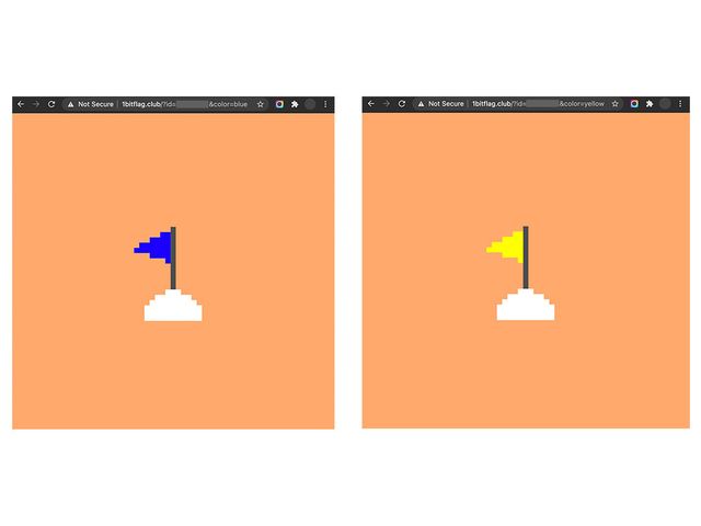 旗のカラーを変更できる