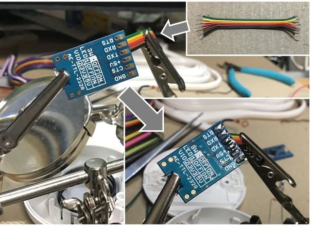 Serialモジュールの半田付け