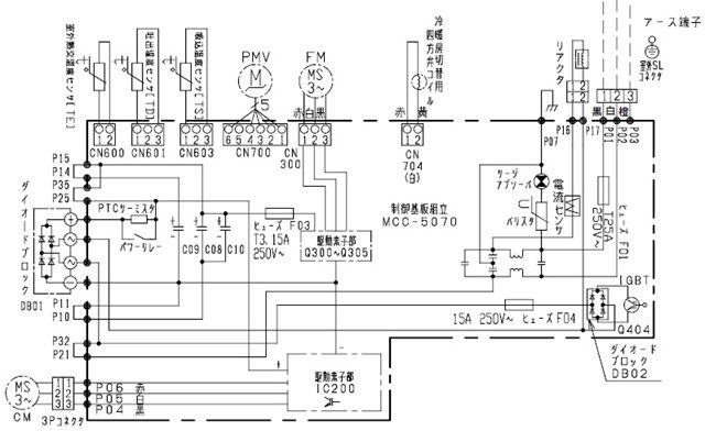 室外機　接続図