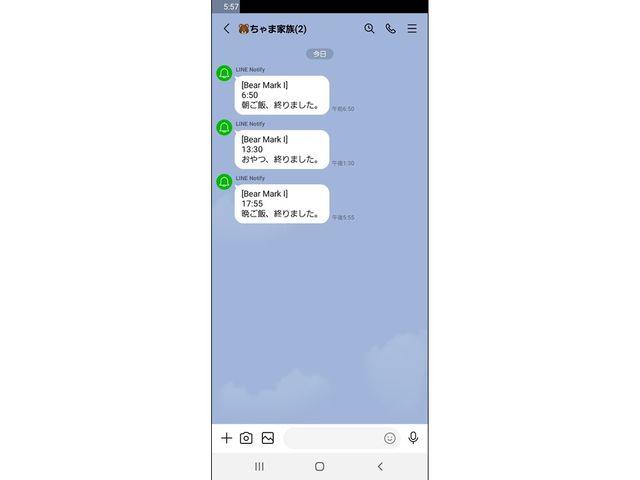 Line グループの画面例