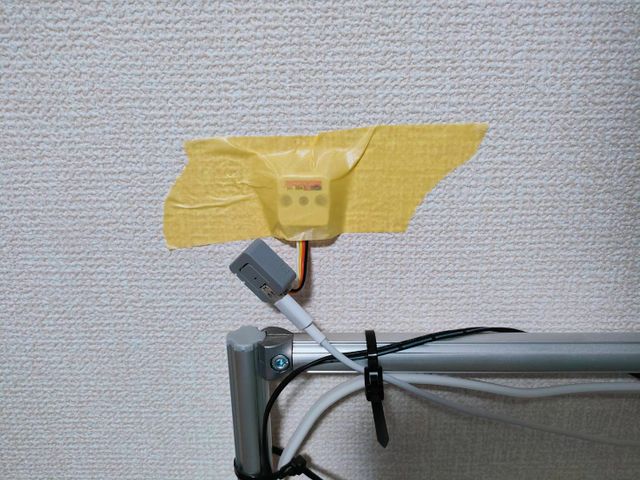 加速度センサの取り付け状況