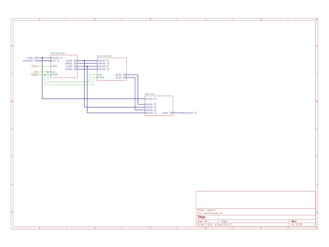 CalicoCPU 回路図 入出力ポート