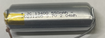 550mAh, 3.7V