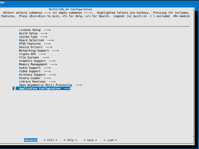 Application Configurationを選択