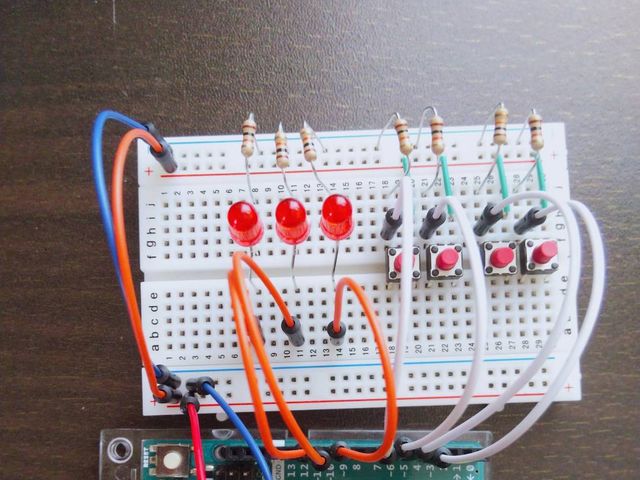 製作した2bit加算器