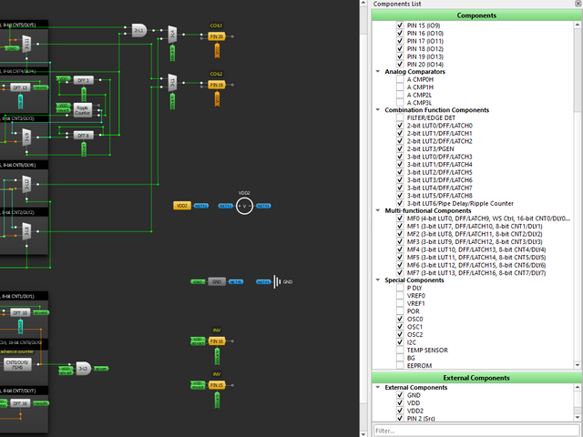 GreenPAKの回路図