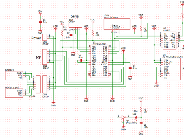 水分/温度センサ 回路図