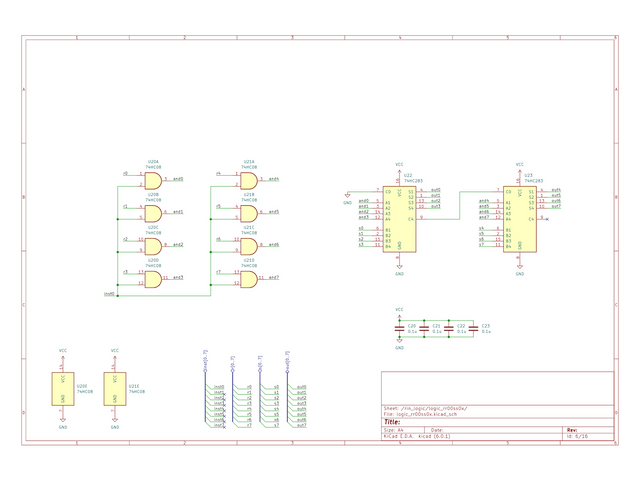 CalicoCPU 回路図 レジスタ加算・代入