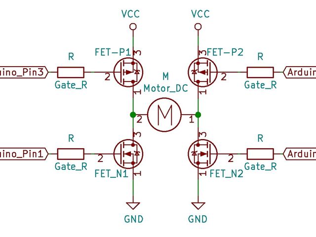 FETを使ったHブリッジ回路の例