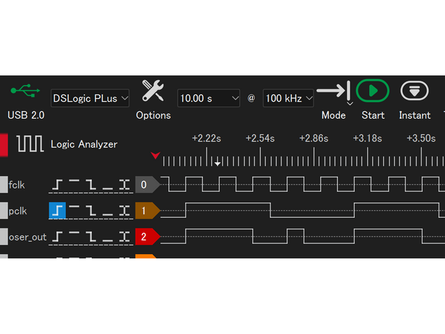 10Hzで駆動したOSER10で6ビットずれる
