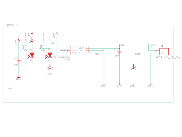 ESP32の基板のリポ充電回路図