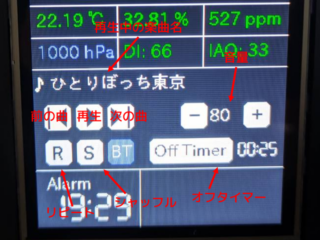 音楽再生エリア