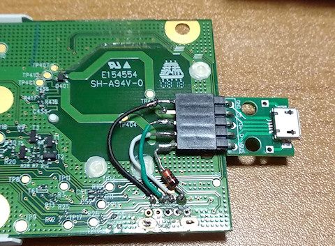 USBプラグの接続