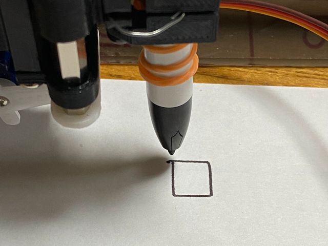 1㎝の正方形を描いたところ