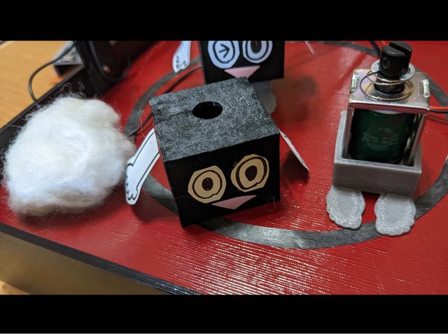 左からかつら・頭・足