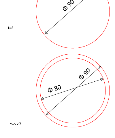 レーザーカットしたときの図面