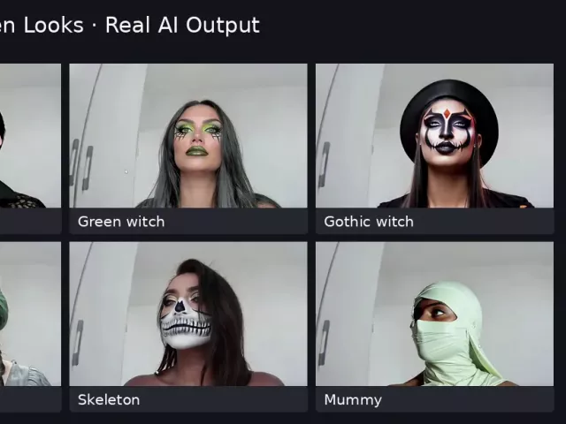 実際のAI撮影映像に登場する吸血鬼、魔女、ゾンビ、スケルトン、ミイラ