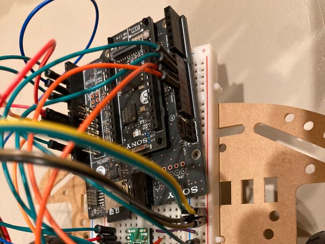 SONYのシルクの向きを配線図と合わせるて配線する