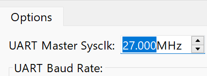 UART Master IP 2.0では動作周波数が変えられる