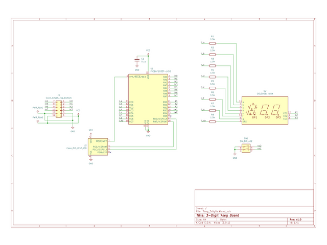 3-Digit 7seg Board 回路図